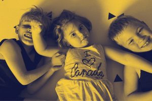 Niamh with her brothers