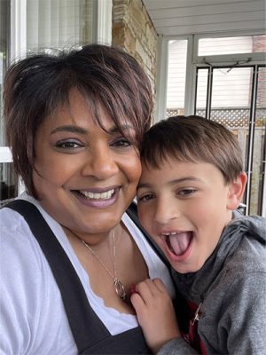 Grayson Cup - Grayson and his mother Linda