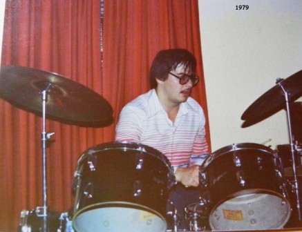 Image of Glen playing drums