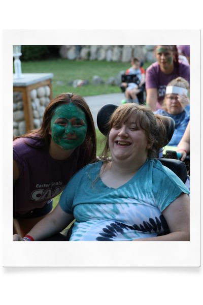 Image of Lauren and a Camp Staff Member