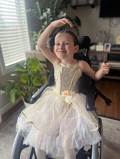 Every in her ballet dress.