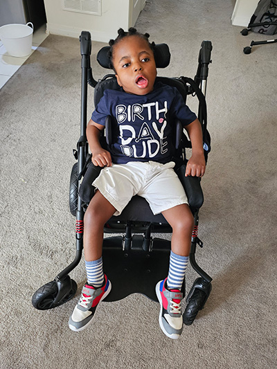 Ife in his chair.